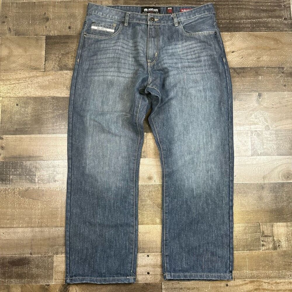 Ecko Unltd Jeans mens Size 38 x 29 Slim Straight Jeans rhino pocket y2k